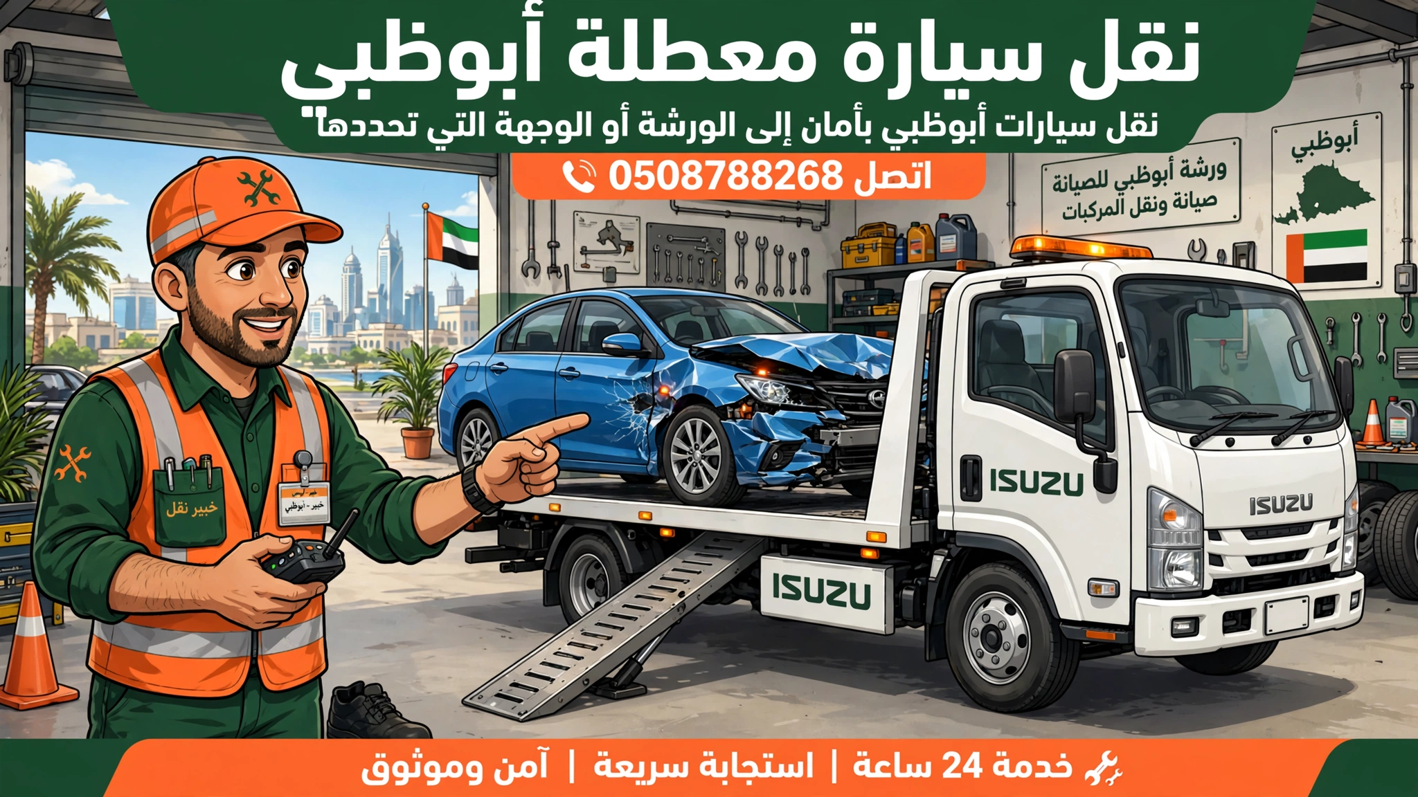 ريكفري أبوظبي لإنقاذ السيارات